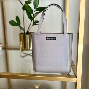 Vintage Kate Spade silver metallic silk bag